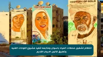 انتظام تشغيل محطات المياه بأسوان ومتابعة تنفيذ مشروع اللوحات الفنية وتطبيق قانون الإيجار القديم